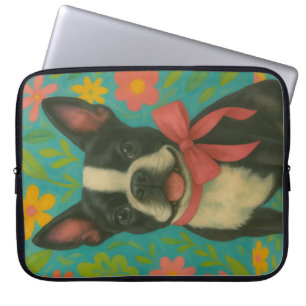 Preppy Boston Terrier Laptopschutzhülle