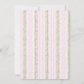 Preppy-Botanik-Rosette-Monogramm-Baby-Shower Einladung (Rückseite)