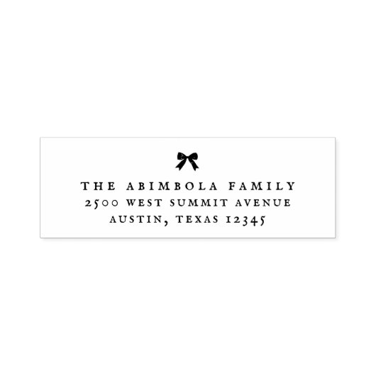 Preppy Bow-Adresse Permastempel (Design)