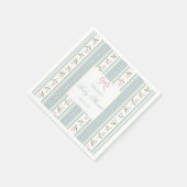 Preppy Bow Baby Dusche Napkins | Floral Serviette (Ecke)