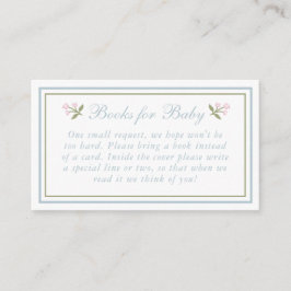 Preppy Bow Floral Diaper Raffle Enclosure Card Begleitkarte