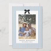 Preppy Bow Foto Feiertagskarte (Vorderseite)