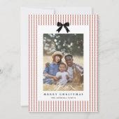 Preppy Bow Foto Feiertagskarte (Vorderseite)