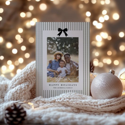 Preppy Bow Foto Feiertagskarte