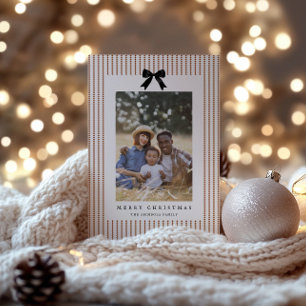 Preppy Bow Foto Feiertagskarte