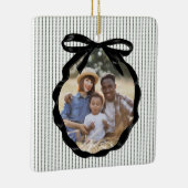 Preppy Bow Frame Pine Foto Keramikornament (Rechts)