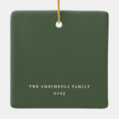 Preppy Bow Frame Pine Foto Keramikornament (Rückseite)