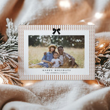 Preppy Bow Gingerbrot Stripe Foto