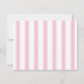 Preppy Bow Pink And Green Three Letter Monogram Dankeskarte (Rückseite)