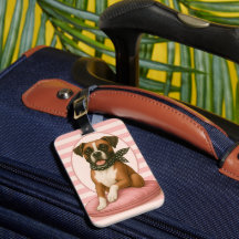 Preppy Boxer-Gepäckmarke