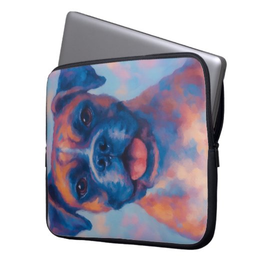 Preppy Boxer Laptopschutzhülle (Vorderseite Links)