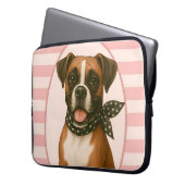 Preppy Boxer Laptopschutzhülle (Vorderseite Links)