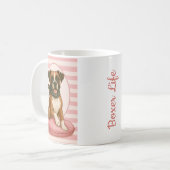 Preppy Boxer Life-Tasse Kaffeetasse (Vorderseite Links)