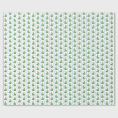 Preppy Boxwood Bunny Boy Blue Ribbon Baby Dusche Geschenkpapier (Flach)