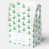 Preppy Boxwood Bunny RicRac Boy Christening Party Geschenkschachtel (Geöffnet)