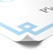 Preppy Boxwood Rabbit Boy Baby Sprinkle Empfang Poster (Ecke)