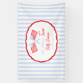 Preppy Boys Red White & Two Patriotic Birthday Banner (Vertikal)