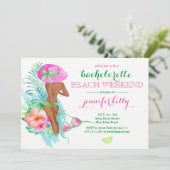 Preppy Braut-Junggeselinnen-Abschieds-Wochenende Einladung (Stehend Vorderseite)