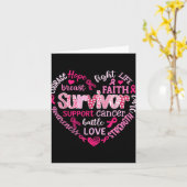 Preppy Breast Cancer Fight Suprt Hope Strength P Karte (Gelbe Blume)