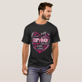 Preppy Breast Cancer Fight Suprt Hope Strength P T-Shirt (Vorne ganz)