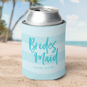Preppy Bridesmaid Name Blue Stripes Dosenkühler