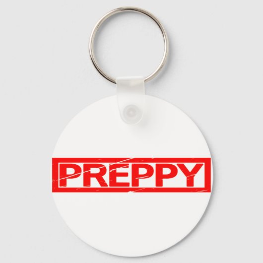 Preppy-Briefmarke Schlüsselanhänger (Vorderseite)