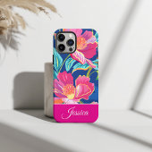 Preppy Bright Floral Personalized Phone Case