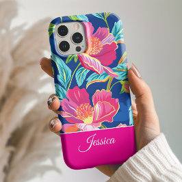 Preppy Bright Floral Personalized Phone Case