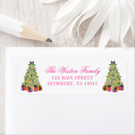 Preppy Bright Glamour Christmas Tree Address