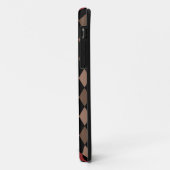 Preppy Brown Red and Black Raute Pattern Case-Mate iPhone Hülle (Hinten/Links)