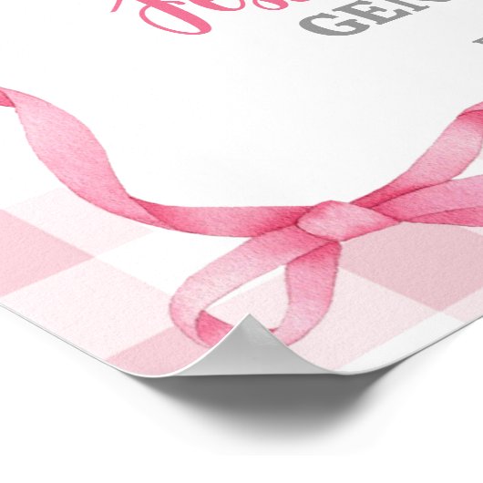 Preppy Bull oder Heifer Gender Reveve Willkommen Poster (Ecke)