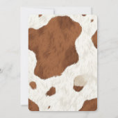 Preppy Bull or Heifer Gender Reveal Hoedown  Einladung (Rückseite)