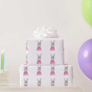 Preppy Bunny Rabbit Bow Geschenkpapier
