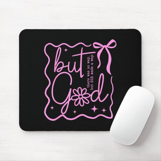 Preppy But God Coquette Bow Christian Religious Fa Mousepad (Mit Mouse)