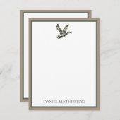 Preppy Camouflage Mallard Duck Mitteilungskarte (Vorne/Hinten)