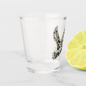 Preppy Camouflage Mallard Duck Monogram Schnapsglas (Links)