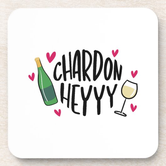 Preppy Chardonnay Funny Beverage Coaster Getränkeuntersetzer (Vorderseite)