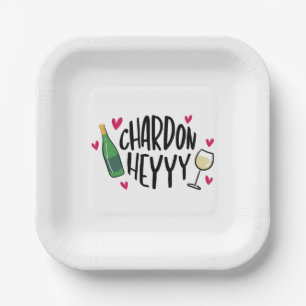 Preppy Chardonnay Funny Pappteller
