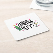 Preppy Chardonnay Funny Rechteckiger Pappuntersetzer (angewinkelt)