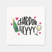Preppy Chardonnay Funny Serviette (Vorderseite)