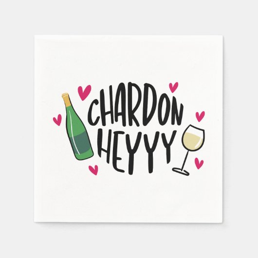 Preppy Chardonnay Funny Serviette (Vorderseite)