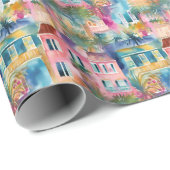 Preppy Charleston Houses Geschenkpapier (Rolleneckpunkt)