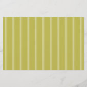 Preppy Chartreuse Streifen-Dackel Briefpapier (Rückseite)