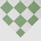 Preppy Checkerboard Green White Mod Retro Seidenpapier (Ausschnitt)