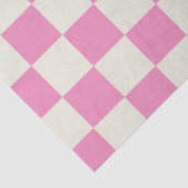 Preppy Checkerboard Pink White Mod Retro Seidenpapier (Ausschnitt)