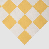 Preppy Checkerboard Yellow White Mod Retro Seidenpapier (Ausschnitt)