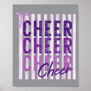 Preppy Cheer Lila Cheerleader Team Squad Kinder Poster