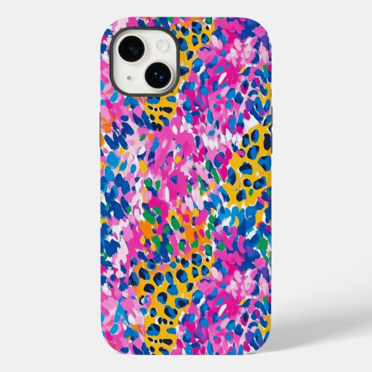 Preppy Cheetah Print Case-Mate iPhone Case (Rückseite)