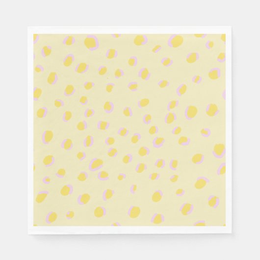 Preppy Cheetah Print Serviette (Vorderseite)