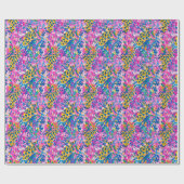 Preppy Cheetah Wrapping Paper Geschenkpapier (Flach)